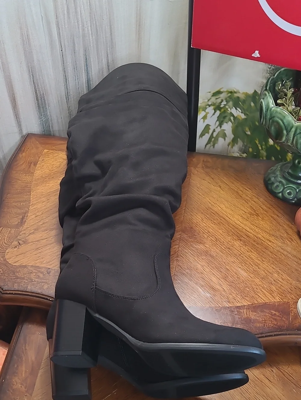 New in box! Journee Kaison Womens 9 Over the Knee black faux suede high boot